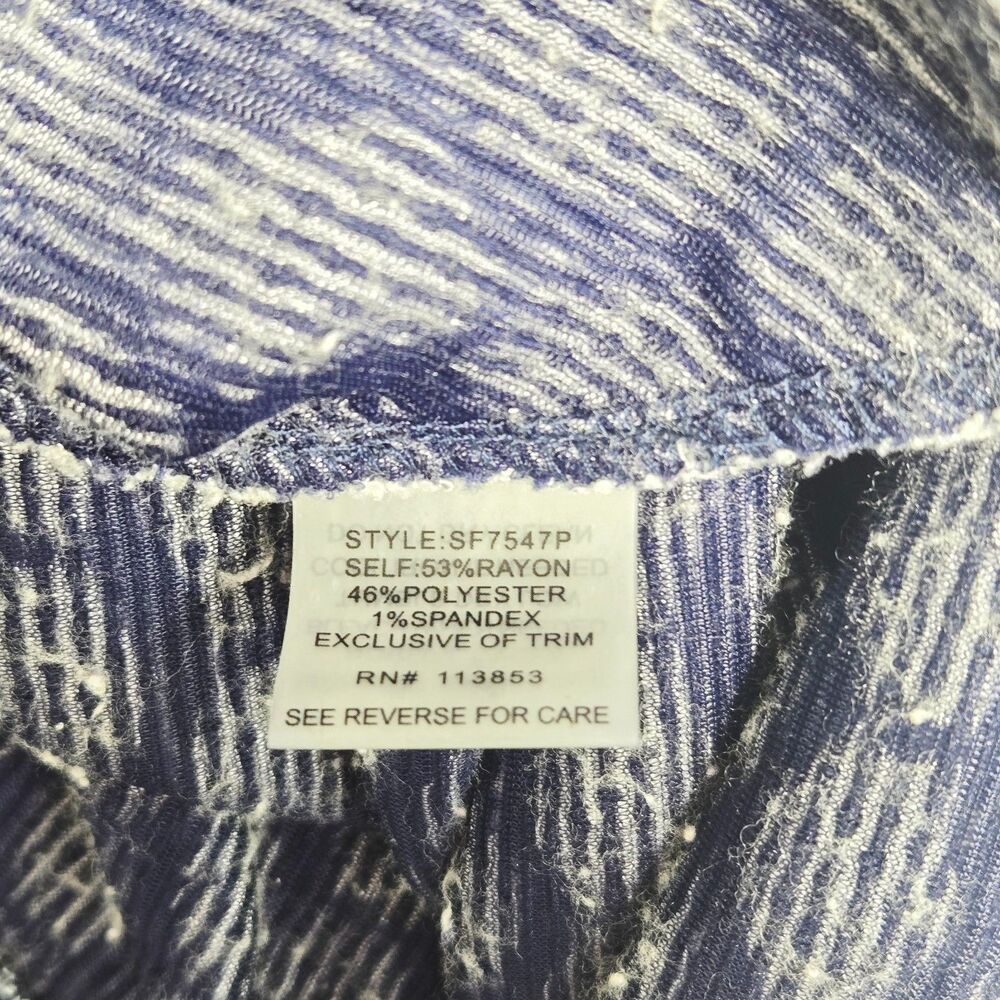 Pixley Navy & White Midi Dress 2x - Picture 7 of 9